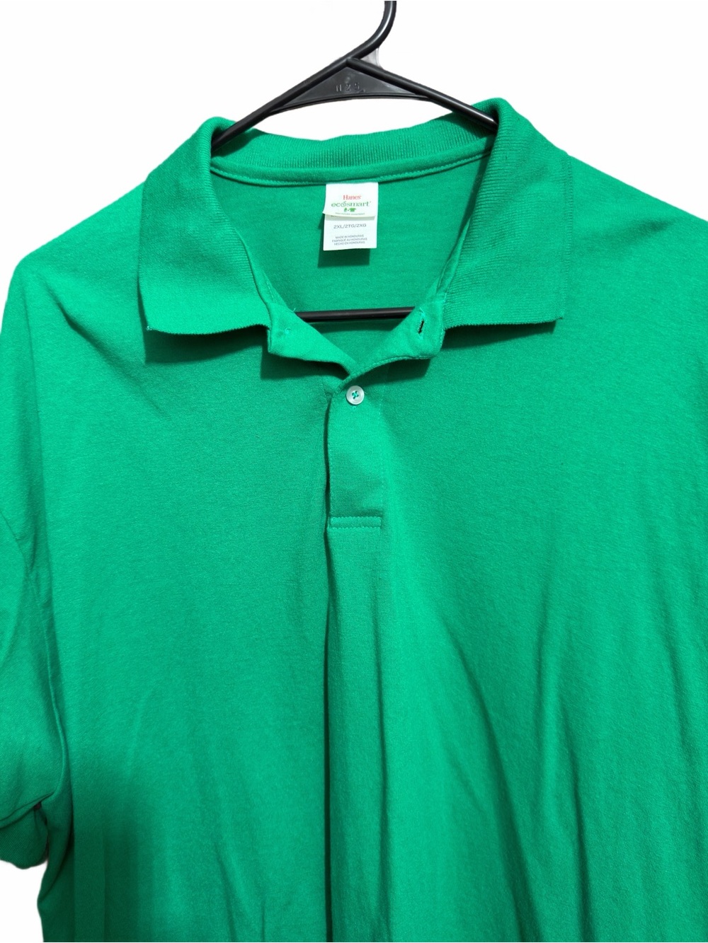 Hanes EcoSmart Men's Polo Shirt Size 2XL Kelly Green Like New